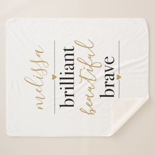 Briljant Moo Dapper Persoonlijke Naam  Sherpa Deken (Voorkant (horizontaal))