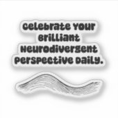 Briljant Neurodivergent Perspectief Dagelijks Sticker (Voorkant)