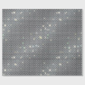 briljant omloopgeschenk, glitter papier, wit krist cadeaupapier (Vlak)