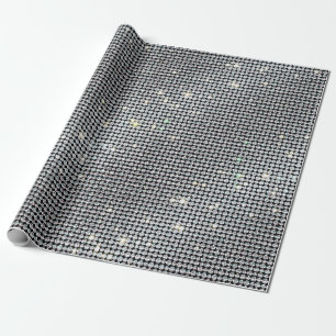 briljant omloopgeschenk, glitter papier, wit krist cadeaupapier