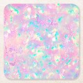 briljant paars roze opal kartonnen onderzetters (Voorkant)