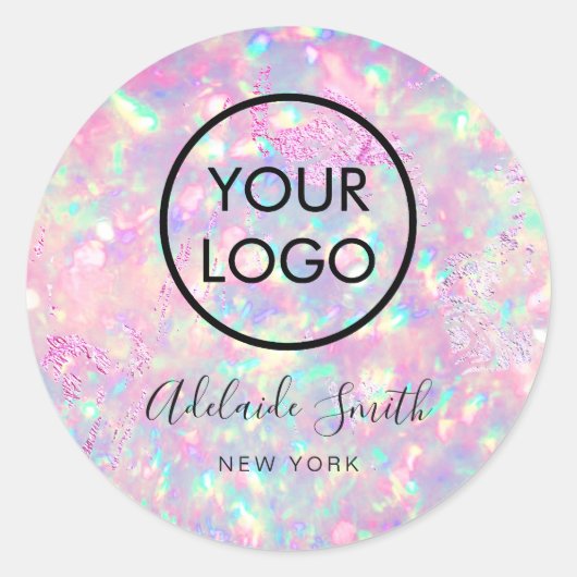 Briljant paarse roze opaal Sticker (Voorkant)