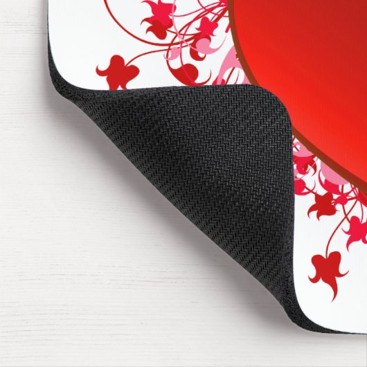 Briljant rood hart muismat (Hoek)