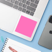 Briljant roos (effen kleur) sticker (Laptop met iPhone)