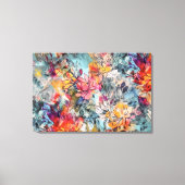 Briljant Sinaasappel Roze en Blauwgroen Abstract B Canvas Afdruk (Voorkant)