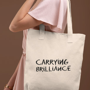 Briljant, stijlvol, minimaal zwart en wit tote bag