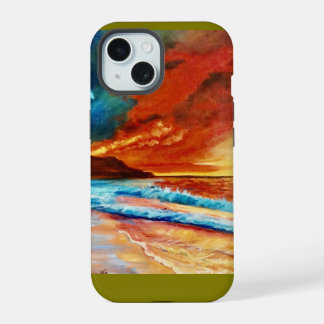 Briljant Tropisch Zeelandschap iPhone 15 Case