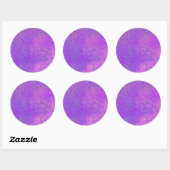 Briljant Violet Marged Artsy Ronde Sticker (Vel)