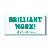 "BRILJANT WERK!" + Naam leraar Rubber Stamp Zelfinktende Stempel (Design)