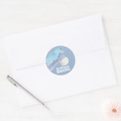Briljantaarnpaard / pony-blauwe sticker (Envelop)
