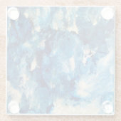 Briljantblauw marmer-Onderzetter Glazen Onderzetter (Achterkant)