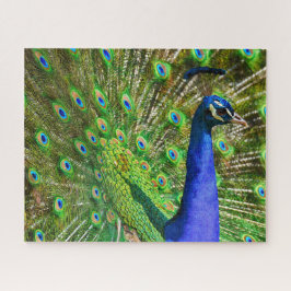 Briljantblauw Peacock Jigzaag Puzzle Legpuzzel
