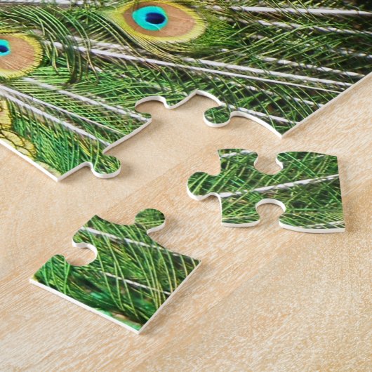 Briljantblauw Peacock Legpuzzel (Zijkant)