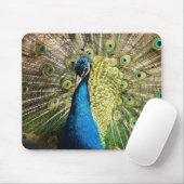 Briljantblauw Peacock Muismat (Met muis)