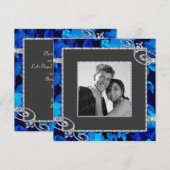 Briljantblauw Roos en diamanten zwemmen CSTM Kaart (Voorkant / Achterkant)