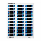 Briljantblauw Roos en diamanten zwemtocht Etiket (Full Sheet)