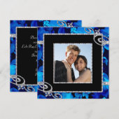 Briljantblauw Roos en diamanten zwemtocht Kaart (Voorkant / Achterkant)