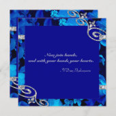 Briljantblauw Roos en diamantswirls Bindende DBNF Kaart (Voorkant / Achterkant)