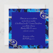 Briljantblauw Roos en diamantswirls Bindende DBNF Kaart (Achterkant)