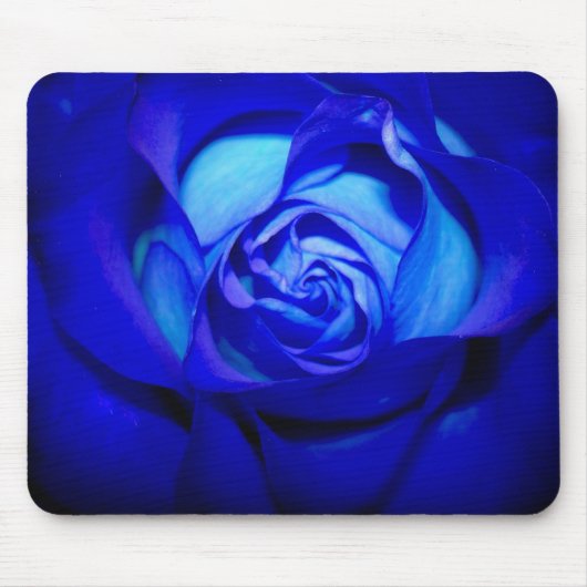 Briljantblauw Roos mousepad Muismat (Voorkant)