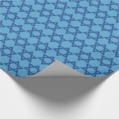Briljantblauw ster van David Jewish Cadeaupapier (Hoek)
