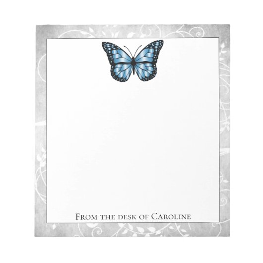 Briljantblauw-vlinderNotitieblok Notitieblok (Voorkant)