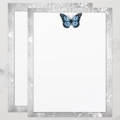 Briljantblauw-vlinderstationery (Voorkant / Achterkant)