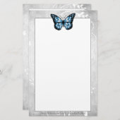 Briljantblauw-vlinderstationery Briefpapier (Voorkant / Achterkant)