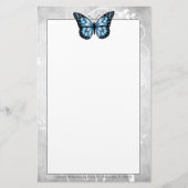 Briljantblauw-vlinderstationery Briefpapier (Voorkant)