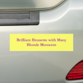 Briljantbruin met veel ballonmomenten bumpersticker (Op auto)