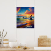 Briljante Abstracte Zee Scene Digitale Print Poste (Keuken)