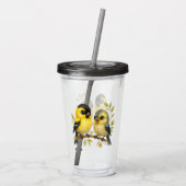 briljante amerikaanse goudvink acryl drinkbeker (Achterkant)