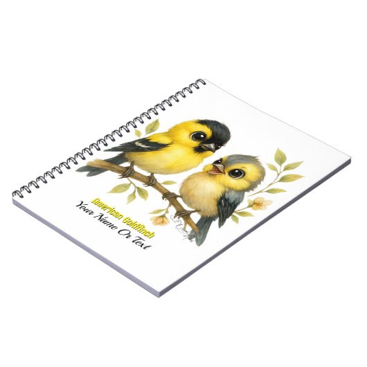 briljante amerikaanse goudvink notitieboek (Linkerzijde)