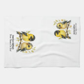 briljante amerikaanse goudvink theedoek (Horizontaal)