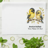 briljante amerikaanse goudvink theedoek (Gevouwen)