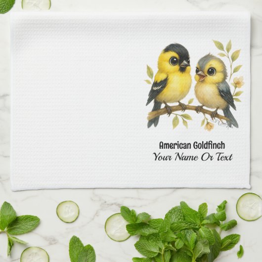 briljante amerikaanse goudvink theedoek (Gevouwen)