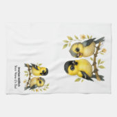 briljante amerikaanse goudvink theedoek (Horizontaal)