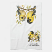 briljante amerikaanse goudvink theedoek (Verticaal)