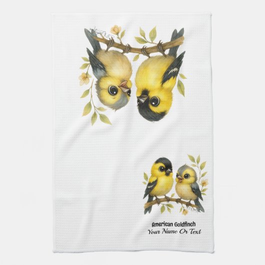 briljante amerikaanse goudvink theedoek (Verticaal)