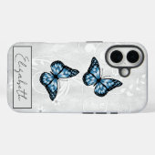 Briljante blauwe vlinders Case-Mate iPhone case (Achterkant (horizontaal))