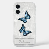 Briljante blauwe vlinders Case-Mate iPhone case (Achterkant)