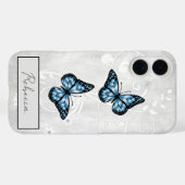 Briljante blauwe vlinders Case-Mate iPhone case (Achterkant (horizontaal))