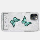 Briljante Blauwgroen Vlinders Case-Mate iPhone Case (Achterkant (horizontaal))