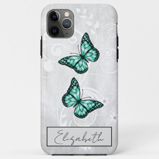 Briljante Blauwgroen Vlinders Case-Mate iPhone Case (Achterkant)