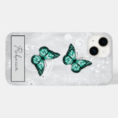 Briljante Blauwgroen Vlinders Case-Mate iPhone Case (Achterkant (horizontaal))