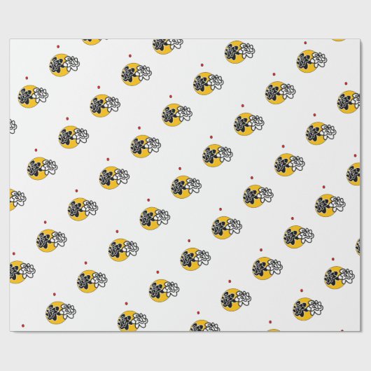 briljante bloemen cadeaupapier (Vlak)