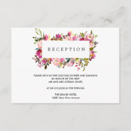 Briljante Bloom Bruiloft Bloem Receptie Behuizing Informatiekaartje