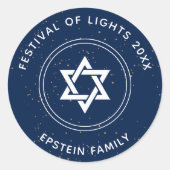 briljante davidster ronde sticker (Voorkant)