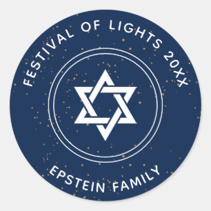 briljante davidster ronde sticker