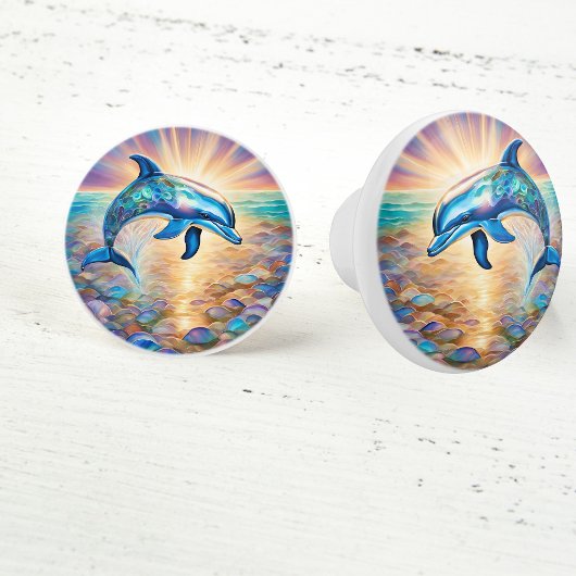briljante dolfijn keramische knop